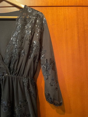 Evening blouse dress like new, black, sizes S and M