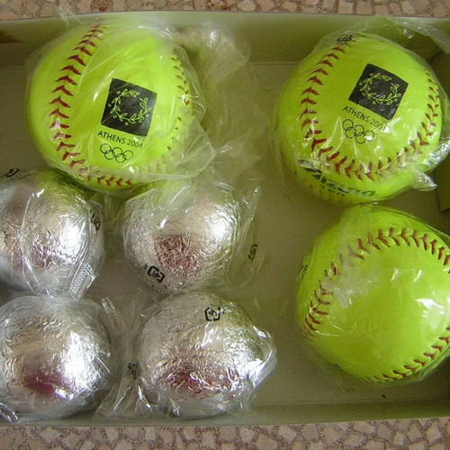 Softball ball new, official Athens 2004 Olympic Games