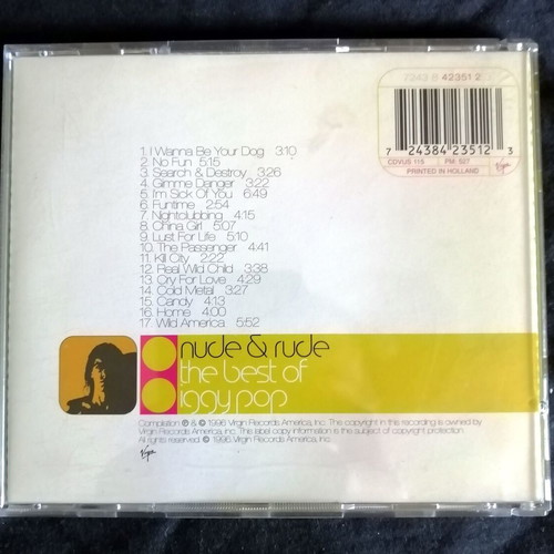 Nude & Rude The Best Of Iggy Pop CD album like new, rock
