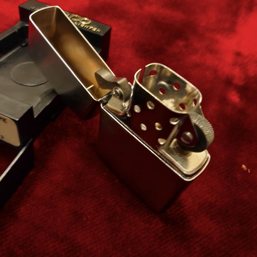 Zippo lighter brushed chrome like new with box