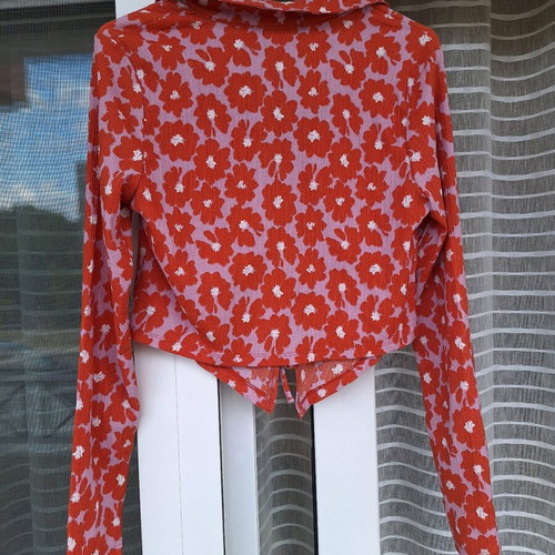 Sinsay floral short shirt like new, large