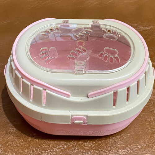 Pet Carrier box new, pink and beige, small pets