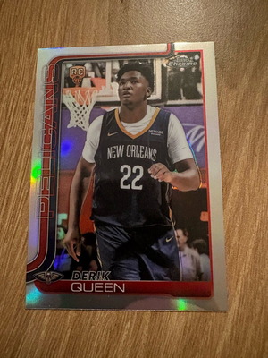 2025 Topps Chrome Derrick Queen Silver Refractor καινούργιο New Orleans Pelicans