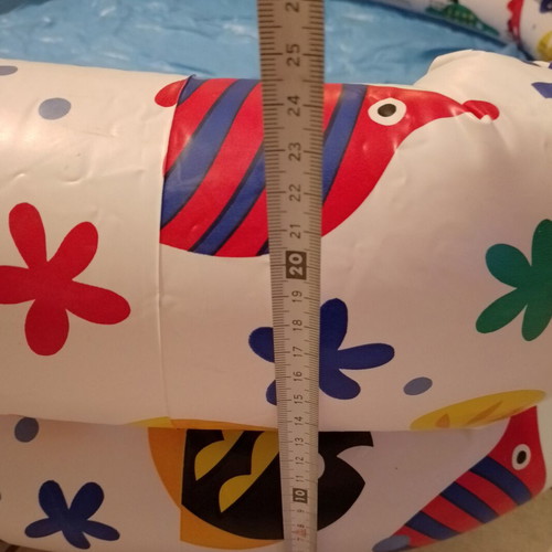 Inflatable children's pool with fish design used