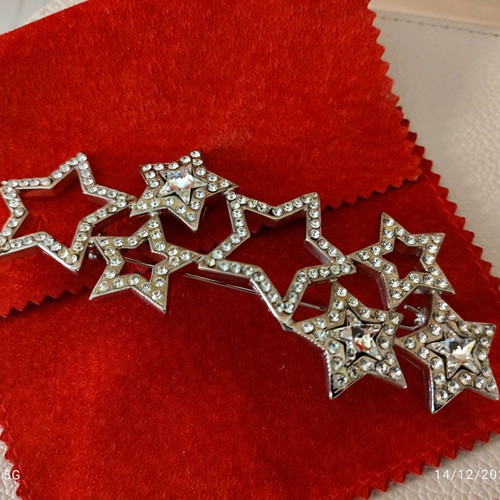 Salvatore Ferragamo brooch with swarovski crystals like new