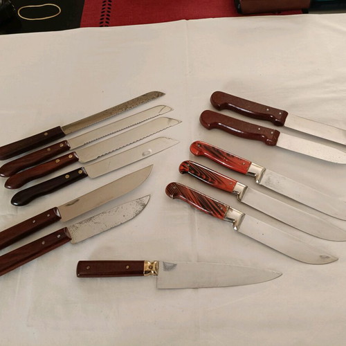 Collection of 12 old vintage Okapi knives from Germany like new