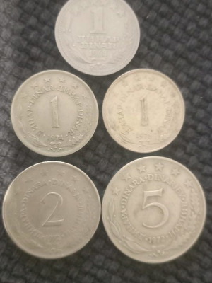 Yugoslavia coins used from 1968 to 1975