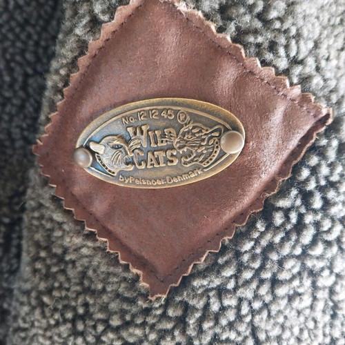 Men's leather coat Wild Cats like new, size 50, brown