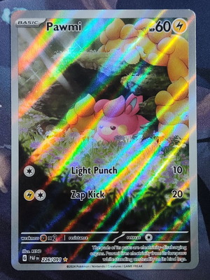 Pawmi Illustration Rare Paldean Fates Pokemon card