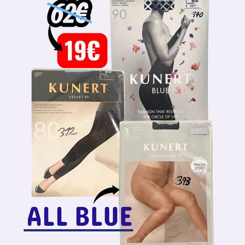 Kunert blue German tights XXL new, high quality, unused
