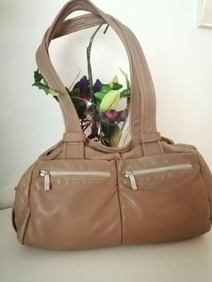 Tuscans Firenze shoulder bag used, authentic beige leather