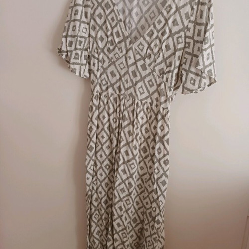 Pink Woman Summer Dress like new, beige and green, size XS