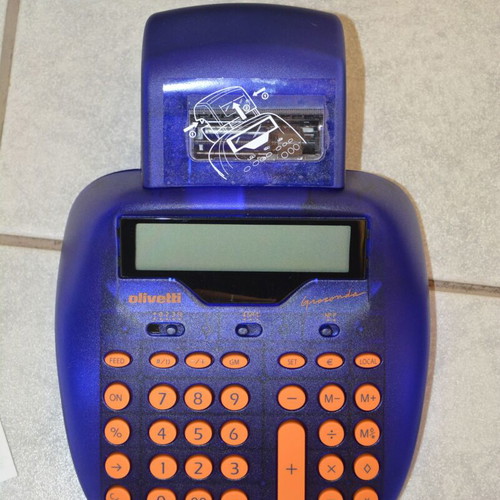 Calculator with printing and dual-color display, new