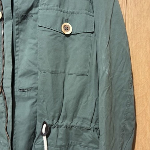 Parka jacket unisex for children aged 8-10, new, olive green