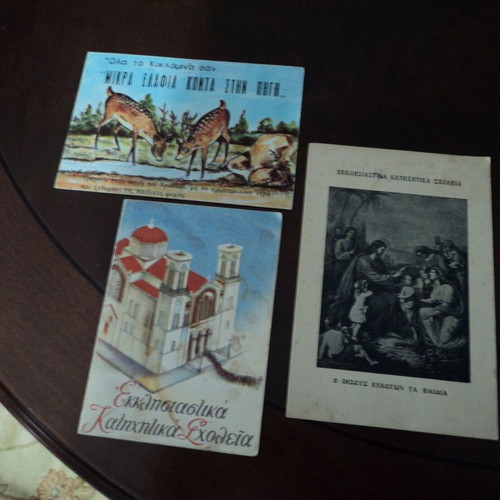 Catechism school cards used, pack of 10 with memorabilia 1946-1951