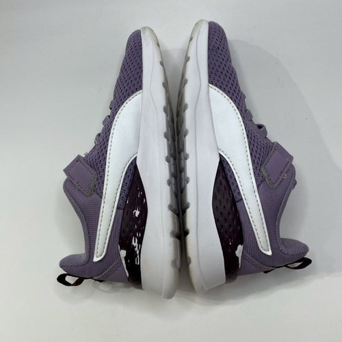 Puma kids' athletic shoes size 27, like new, white and purple