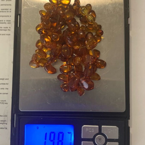 Natural Baltic amber necklace like new, cognac color