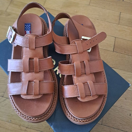 Us polo assn sandals like new, natural leather, size 36, beige