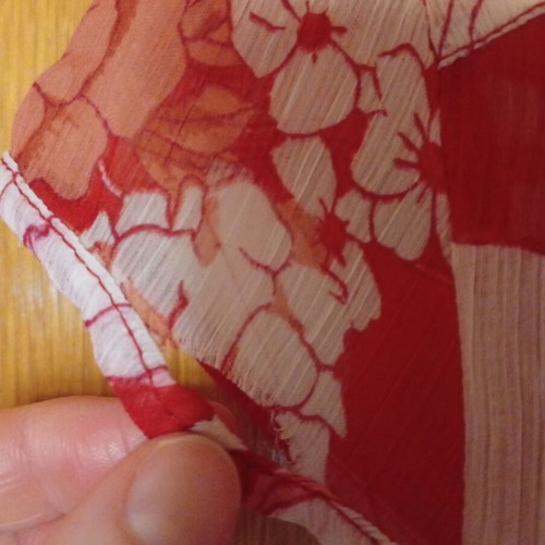 Bershka summer shirt used white red with transparency