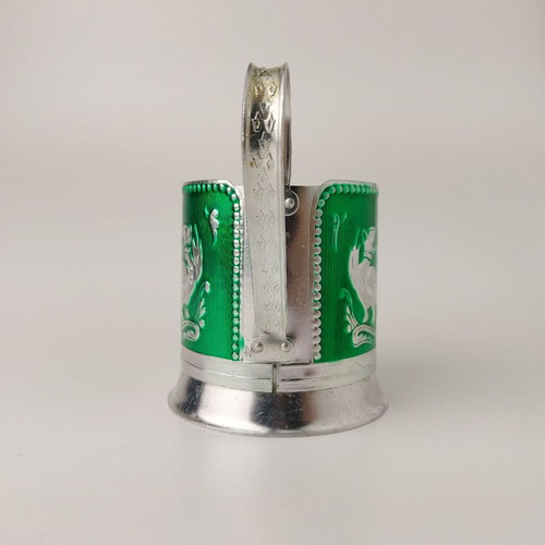 Set of 5 used USSR aluminum podstakanniki