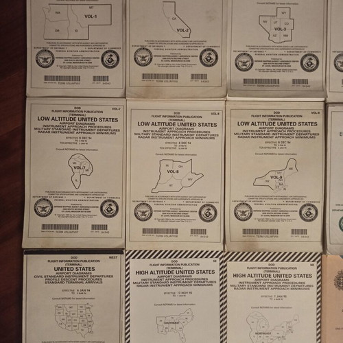 DoD Flight Information Publications FLIPs collection used, 26 pieces