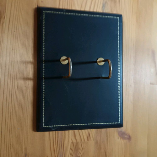 Calendar base used, leatherette with metal legs