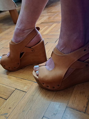 Antidoti Sara Zeppa Ξύλινα Wedges Μέγεθος 37 Σαν καινούργιο