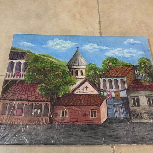 Unsigned painting new 40 x 30 in plastic wrap