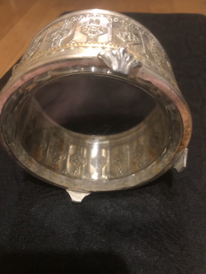 Vintage Silver-Plated Russian Art Nouveau Fondue Dish used
