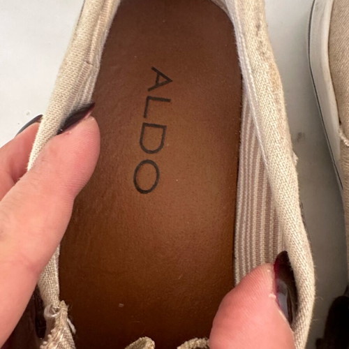 Aldo canvas men's shoes used, size 41, beige