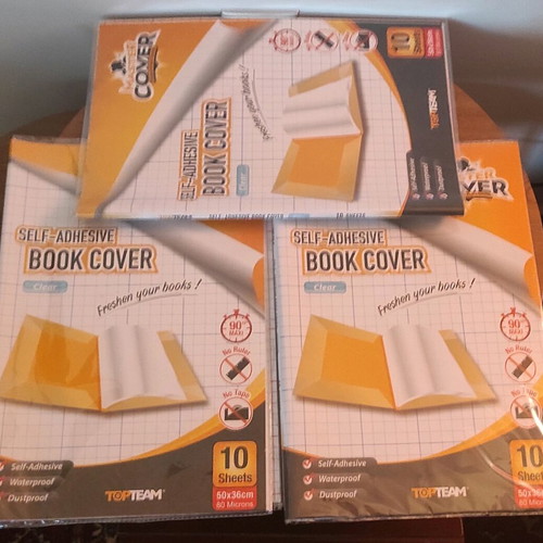 Book Cover Stickers like new, 3 packs of 10 sheets