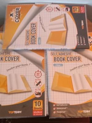 Book Cover Stickers like new, 3 packs of 10 sheets