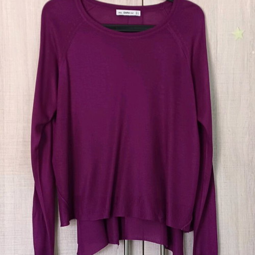 Zara long-sleeve women's blouse like new, purple violet