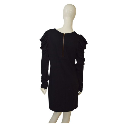 French Connection black dress with long sleeves and V neckline size 12 used