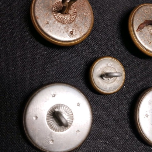 Collectible uniform buttons used, Agronomia, fire brigade, Hellenic Army 60s