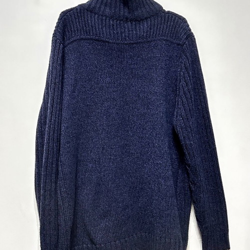 Men's long-sleeve sweater navy blue like new, size XL