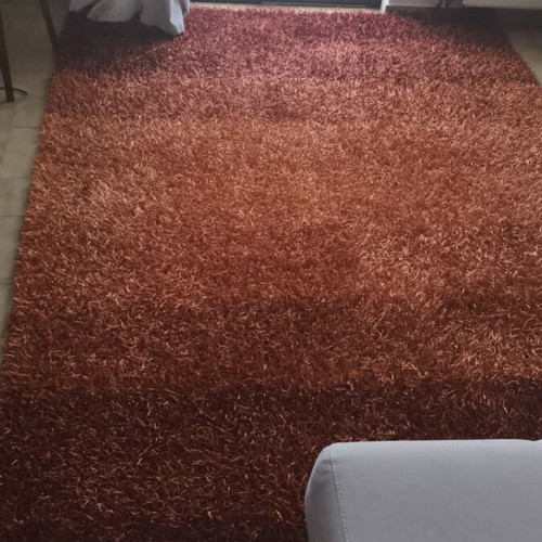 Anatolia Shaggy Rugs set of 2 like new, red and orange tones
