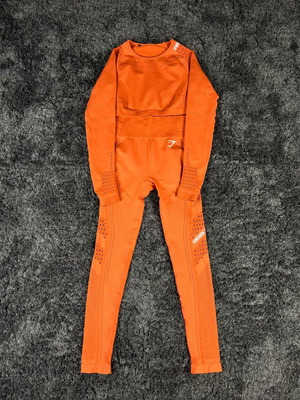 Gymshark Energy Seamless Workout Set women's, like new, size S, orange