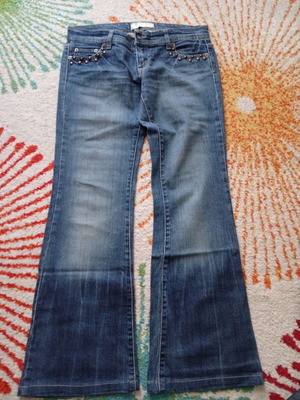 Bershka jeans with studs like new, blue, size S