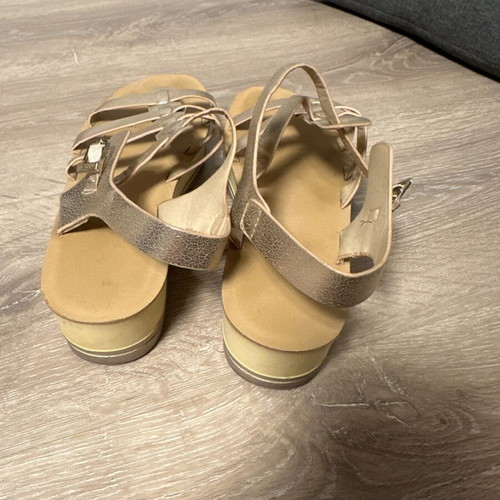 Parex gold sandals size 40 used, anatomical and very comfortable
