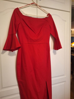 Zara women's dress medium red like new, elastic