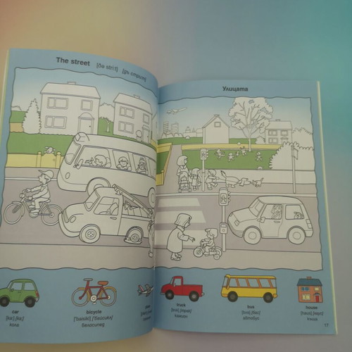First 100 English Words Coloring Book