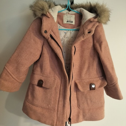 Zara pink children's coat like new for girl 2-3 years old