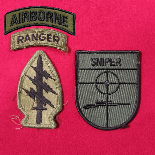 USA Sniper Patches New from 1st Airborne Special Forces Command