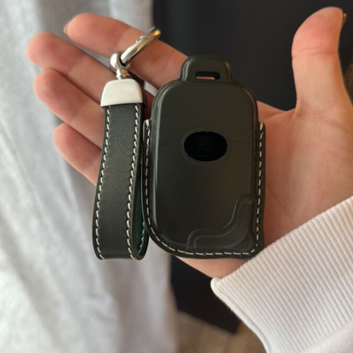 Lexus key cover case in dark green real leather, brand new