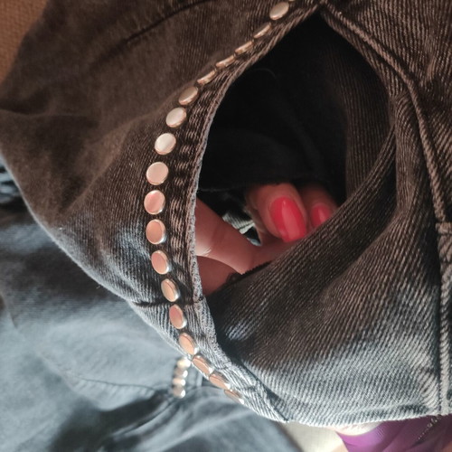 BSB jeans used, size medium, black with studs