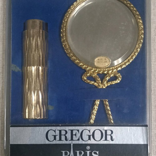Σετ καθρεφτάκι και μπουκαλάκι αρώματος Gregor Paris μεταχειρισμένο