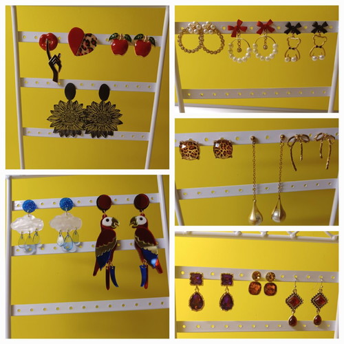 Faux earrings like new, pack of 52 pairs with silicone clasp