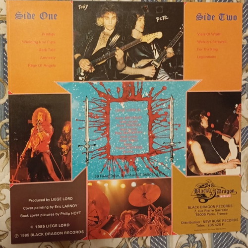 Liege Lord Freedom's Rise vinyl record 1985 first edition metal