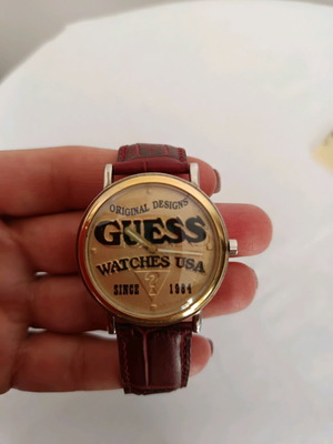 Guess ρολόι unisex quartz με δερμάτινο λουράκι μεταχειρισμένο